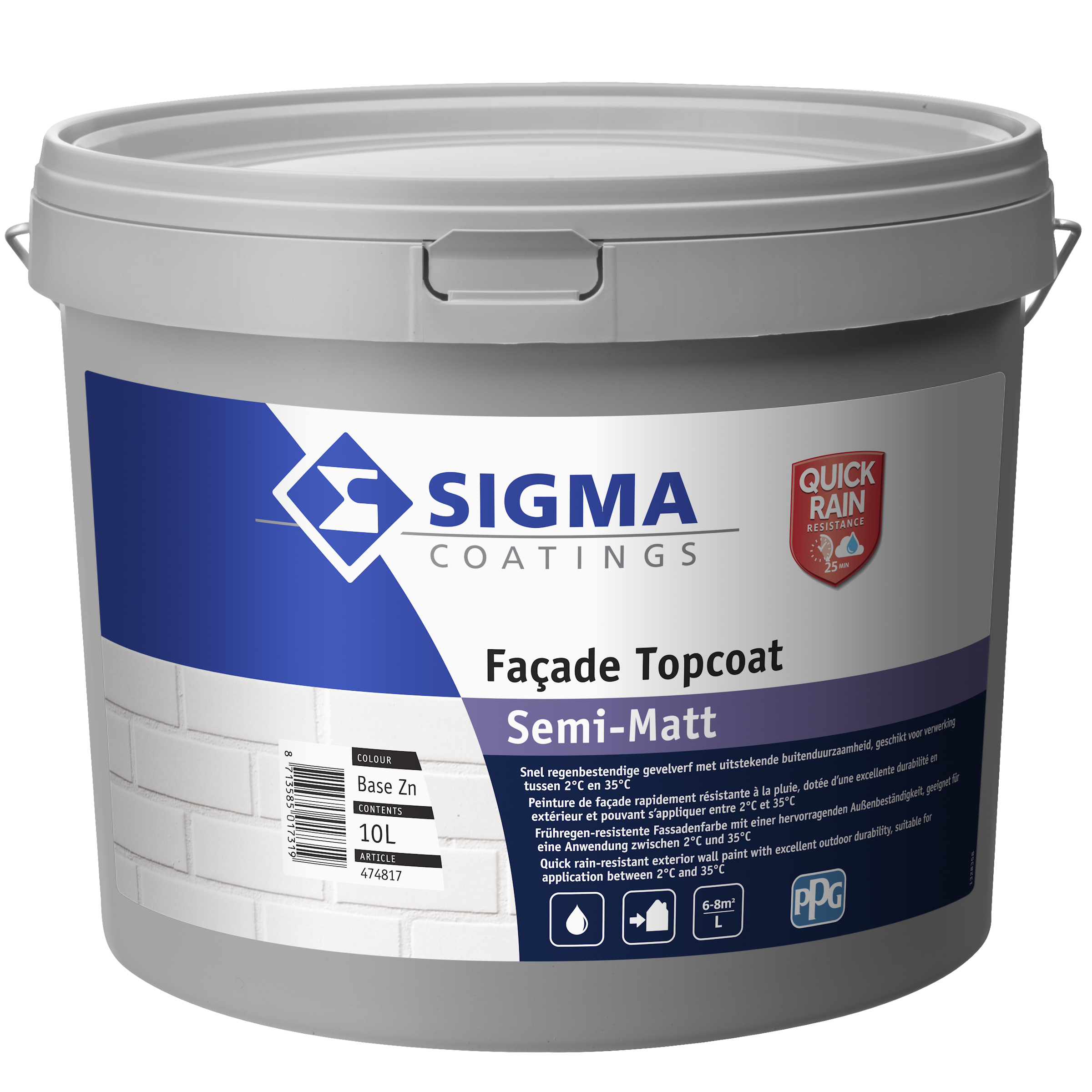 Sigma Façade Topcoat Semi-Matt <br><FONT size="4">voorheen Sigma Façade Ecoplus Soft</FONT>